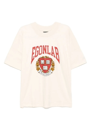 EGONlab. logo-print cotton t-shirt - Neutrals