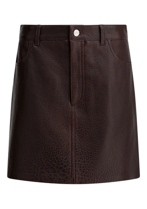 IVY OAK Lilou leather rounded-pocket mini skirt - Red