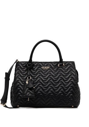 GUESS USA logo-lettering satchel bag - Black