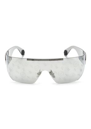Philipp Plein Eyewear Plein Hero logo-plaque sunglasses - Grey