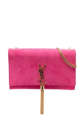 Saint Laurent Pre-Owned 2015 Medium Suede Monogram Kate Tassel crossbody bag - Pink