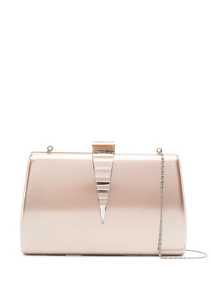 Ferragamo Pre-Owned 2000s shine detail clutch bag - Neutrals