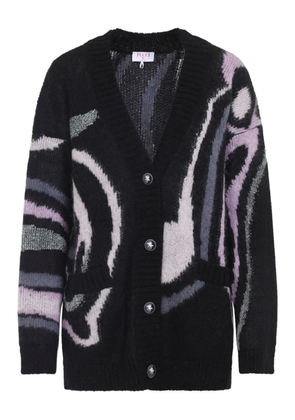 PUCCI abstract-patter cardigan - Black