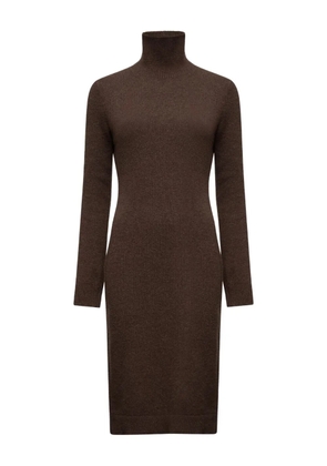 MM6 Maison Margiela high-neck ribbed dress - Brown