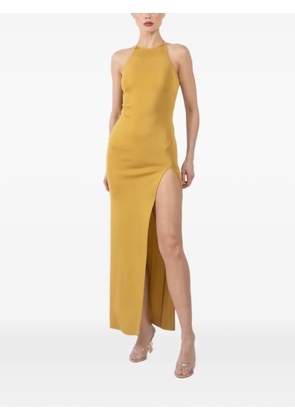 La Galpa Scoville split midi dress - Yellow