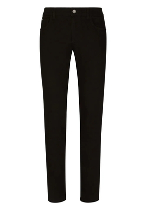 Dolce & Gabbana logo-appliqué skinny jeans - Black