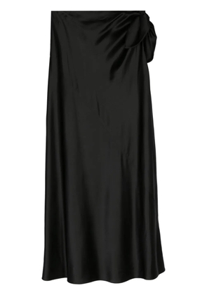 Saint Laurent tie-detail silk maxi skirt - Black