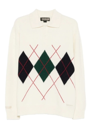 Baracuta argyle-knit jumper - White