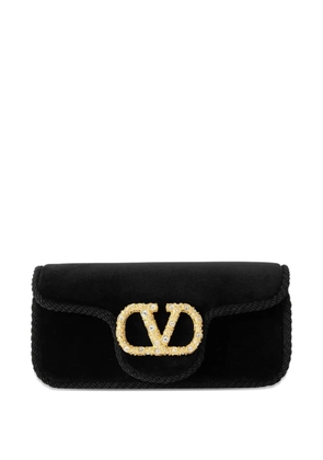 Valentino Garavani Locò jewel-embellished clutch bag - Black