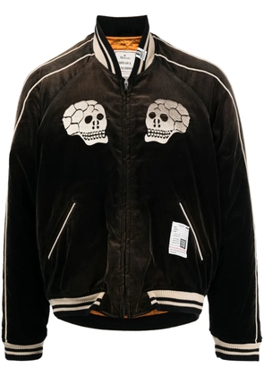 Maison MIHARA YASUHIRO Souvenir velvet bomber jacket - Brown