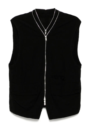 Undercover zip-up gilet - Black