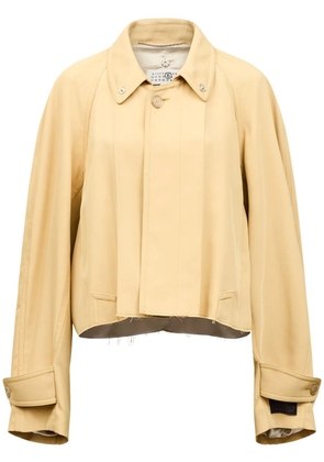 MM6 Maison Margiela logo-patch oversized jacket - Yellow