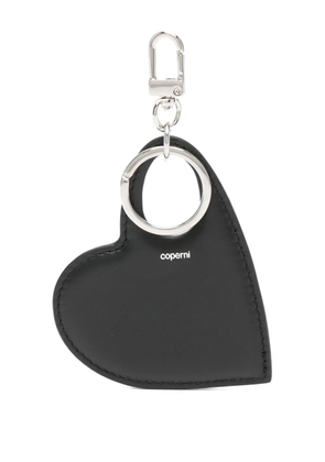 Coperni heart-shaped leather keyring - Black