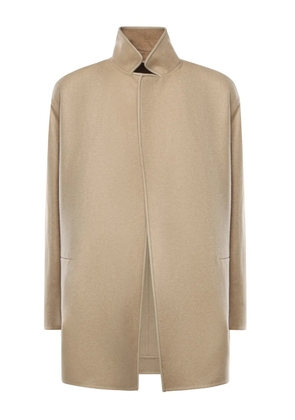 Loro Piana stand-collar reversible coat - Brown