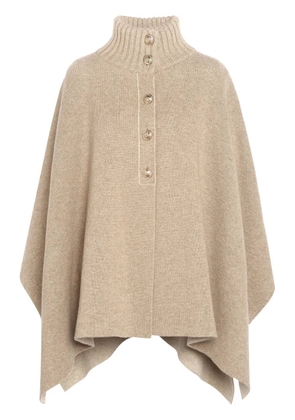 Barrie cashmere cape - Neutrals