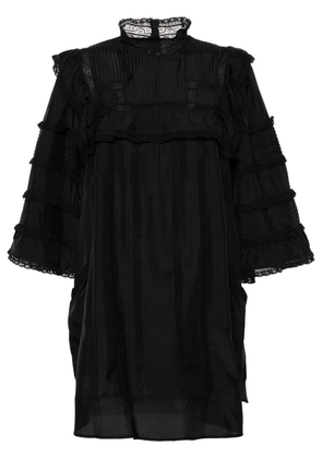 ISABEL MARANT Zakae pintuck silk dress - Black