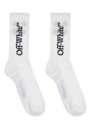 Off-White logo-embroidered cotton socks