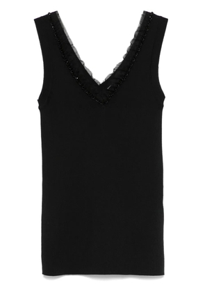 P.A.R.O.S.H. beaded tank top - Black