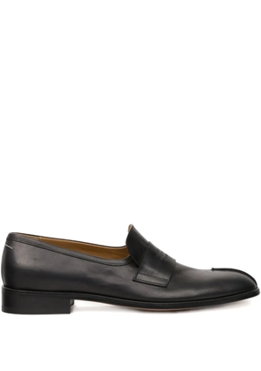 MM6 Maison Margiela Tabi leather loafers - Black