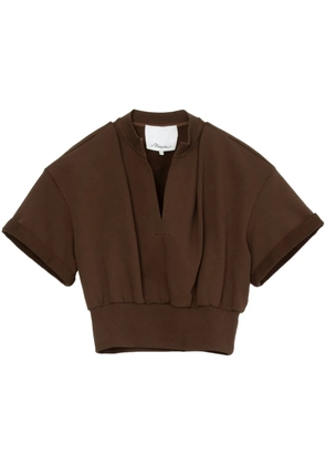 3.1 Phillip Lim V-neck cotton T-shirt - Brown