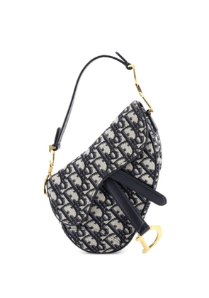 Christian Dior Pre-Owned Saddle Handbag Oblique Canvas Mini shoulder bag - Blue