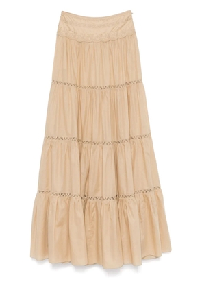 Ermanno Scervino floral-embroidered maxi skirt - Neutrals