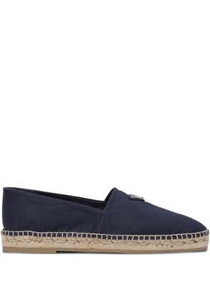Prada triangle-logo espadrilles - Blue