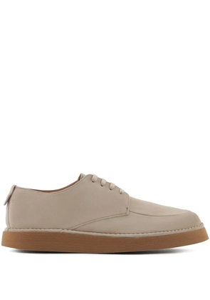 Giorgio Armani leather derby shoes - Neutrals