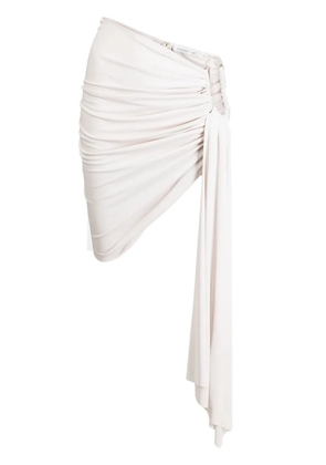 Christopher Esber Arced Palm draped miniskirt - Neutrals