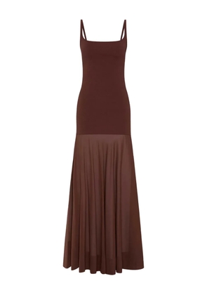 St. Agni circle hem maxi dress - Brown