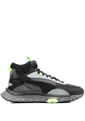 PUMA colour-block panelled-design sneakers - Black