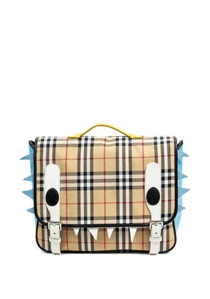 Burberry Pre-Owned check-pattern satchel bag - Neutrals