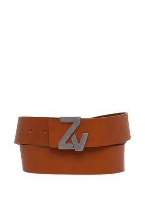 Zadig&Voltaire logo-buckle leather belt - Brown