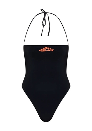 DSQUARED2 logo-print halterneck swimsuit - Black