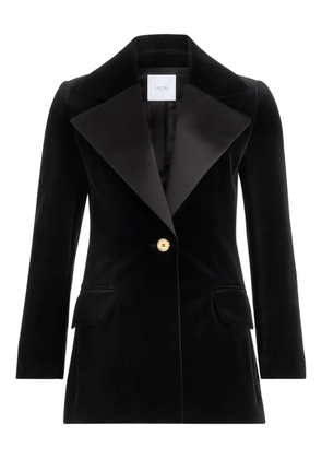 Patou velvet satin-lapel blazer - Black