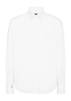 Billionaire embroidered cotton shirt - White