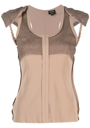 Jean Paul Gaultier Pre-Owned 2000s shoulder-pads tank top - Neutrals