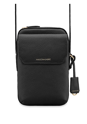 MAISON de SABRÉ Leather Zip Phone Pouch - Black