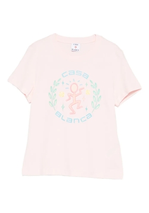 Casablanca graphic cotton T-shirt - Pink