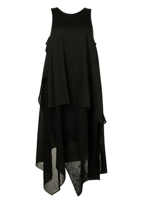 Forme D'expression layered-detail asymmetric dress - Black
