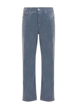 Moschino logo-patch jeans - Blue