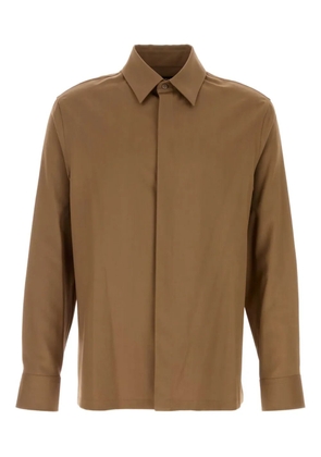 FENDI buttoned long-sleeve shirt - Brown