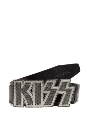DSQUARED2 rhinestone-embellished buckle belt - Black