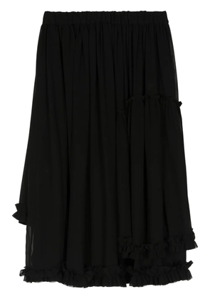 Noir Kei Ninomiya ruffled layered design skirt - Black