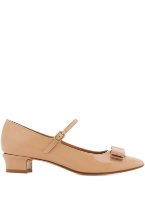 Ferragamo 30mm Mary Jane bow-detail pumps - Neutrals