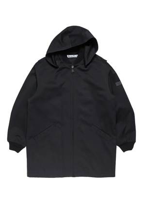 Acne Studios zip-up hooded coat - Black