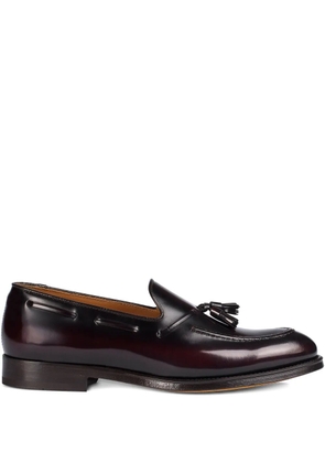 Doucal's tassel leather loafers - Red