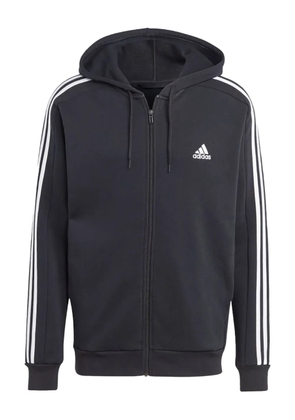 adidas Essentials 3-stripes full-zip hoodie - Black