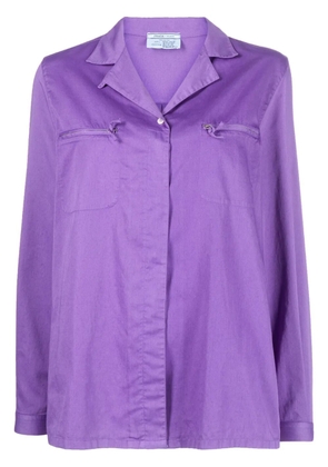 Prada Pre-Owned 2000s zip-detail cotton shirt - Purple