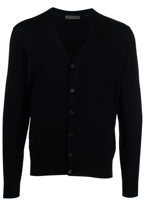 Corneliani V-neck vigin wool cardigan - Blue
